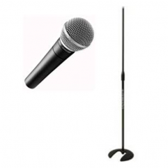 Micrófono cableado con pedestal de piso Shure SM-58 0 Sennheiser E-850